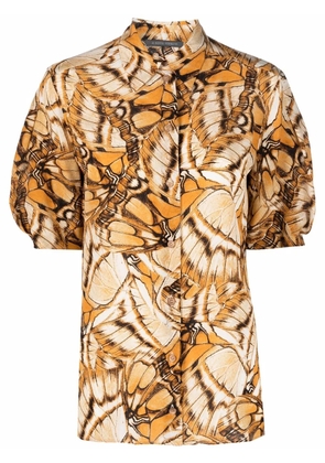 Alberta Ferretti butterfly print shirt - Neutrals