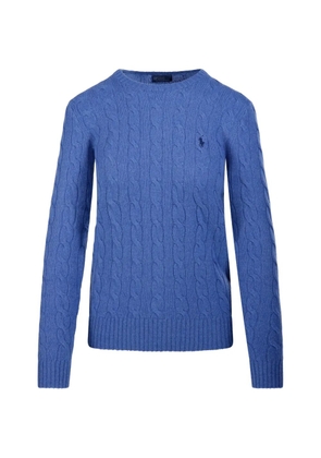Polo Ralph Lauren cable-knit embroidered-logo sweater - Blue