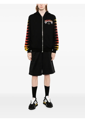 Philipp Plein sequin-embellished graphic-print hoodie - Black