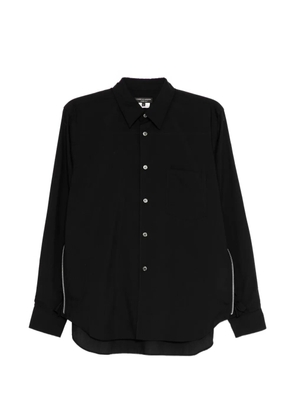 Comme Des Garçons side-zip patch-pocket shirt - Black