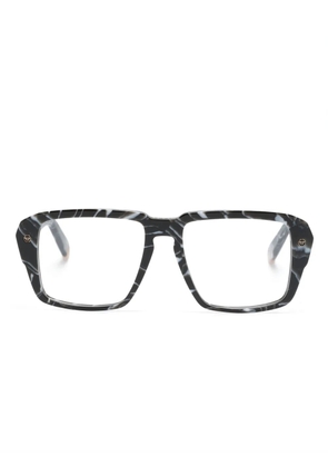 Philipp Plein Eyewear marbled-pattern square-frame glasses - Black