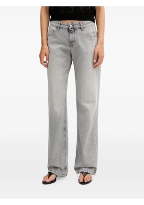 VICOLO distressed straight-leg jeans - Grey