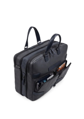 PIQUADRO Pegasus leather laptop bag - Blue