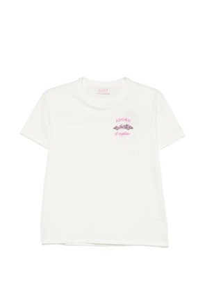 MC2 Saint Barth Emilie crystal-embellished graphic-print T-shirt - Neutrals