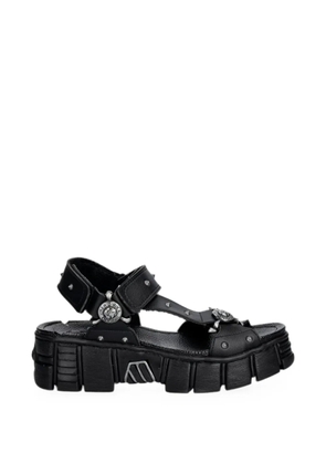 NEW ROCK stud-embellished chunky-sole sandals - Black