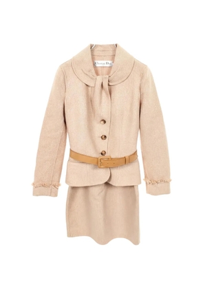 Christian Dior Pre-Owned 2010s belted skirt suit - Neutrals