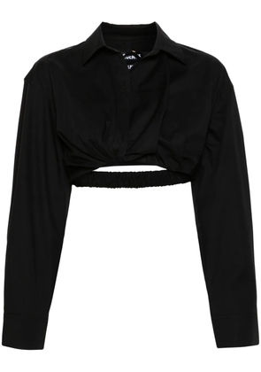 Jacquemus Bahia cropped poplin shirt - Black