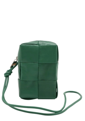 Bottega Veneta Pre-Owned 2012-2026 Nappa Maxi Intrecciato Cassette Zip with Strap pouch - Green