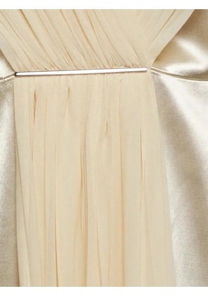 Christopher Kane draped-detail midi dress - Neutrals