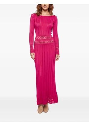Elisabetta Franchi rib-knit maxi dress - Pink