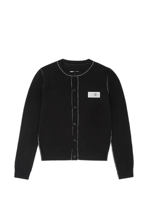MM6 Maison Margiela button-front wool blend knit cardigan - Black