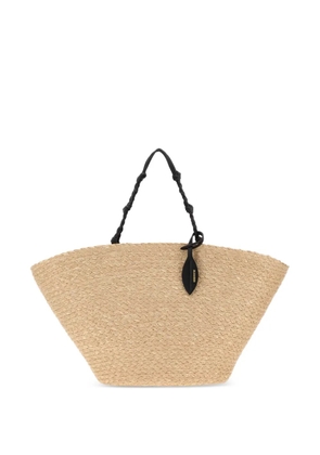 Jil Sander tangle woven beach bag - Neutrals