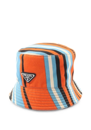 Prada Pre-Owned 2010s Enamel Triangle logo bucket hat - Orange