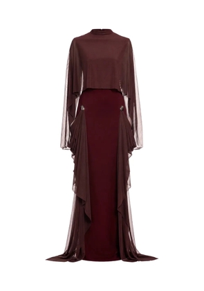 CHATS BY C.DAM Helix draped maxi dress - Red