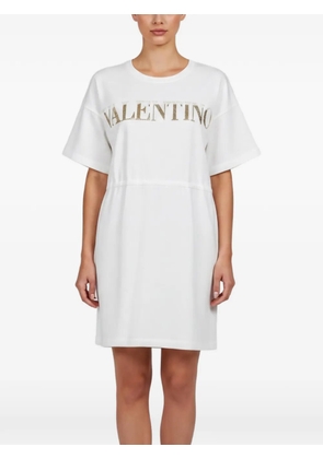 Valentino Garavani Pre-Owned logo-print mini dress - White