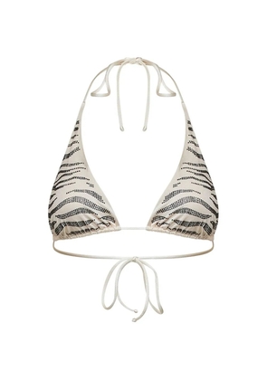 MC2 Saint Barth Guiana rhinestone-embellished bikini top - Neutrals
