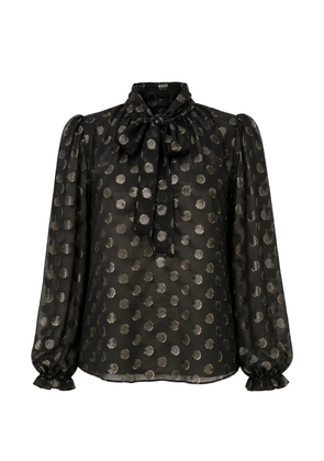 Dolce & Gabbana polka-dot pussy-bow blouse - Black