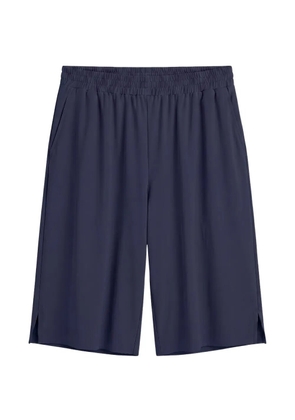 OFLAB 24002 elasticated-waistband side-slit shorts - Blue
