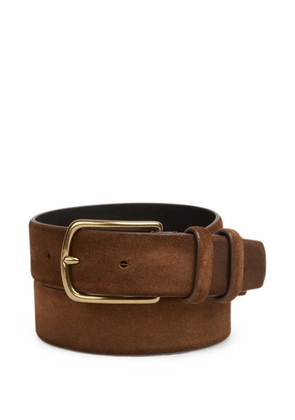 Officine Creative calf suede buckle-fastening belt - Brown