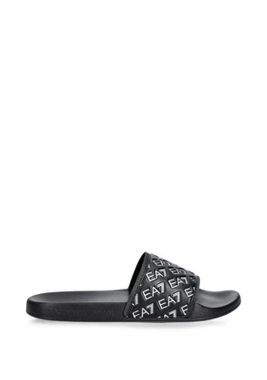 Ea7 Emporio Armani logo-detail slides - Black