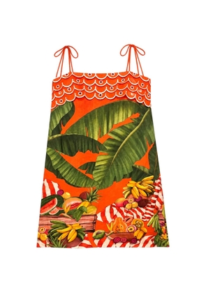 FARM Rio fruit-print tie-strap mini dress - Green