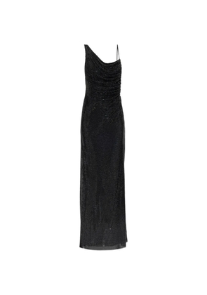 Self-Portrait bead-embellished cowl-neck maxi dress - Black