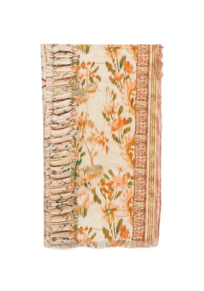 Pierre-Louis Mascia floral-print fringed scarf - Neutrals