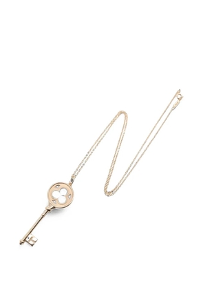 Tiffany & Co Eyewear 2010s Clover Key engraved-logo necklace - Pink