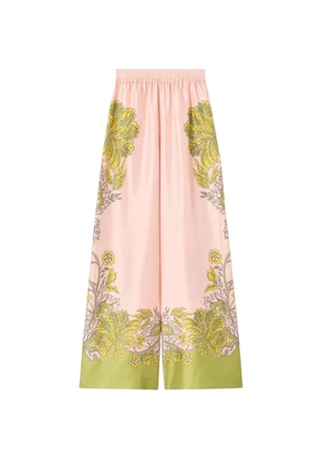 La DoubleJ floral-print palazzo pants - Pink