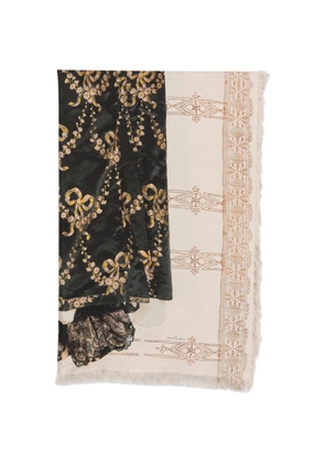 Pierre-Louis Mascia floral-print fringed scarf - Green