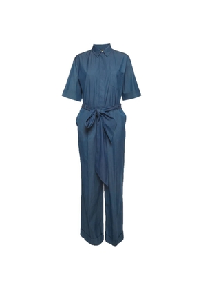 Loro Piana Pre-Owned button-up belted jumpsuit - Blue