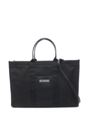 Balenciaga Pre-Owned 2010s large Hardware leather-trim tote bag - Black