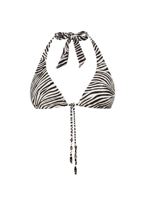 Nicholas Malta bikini top - graphic zebra - Black