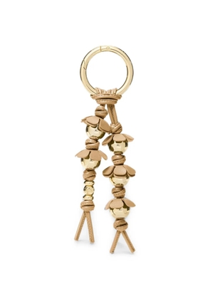 Michael Kors floral beaded bag charm - Neutrals