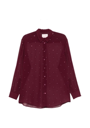 MC2 Saint Barth Brigitte rhinestone-embellished semi-sheer shirt - Red