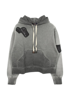 Louis Vuitton Pre-Owned 2020s logo-patch hoodie - Grey