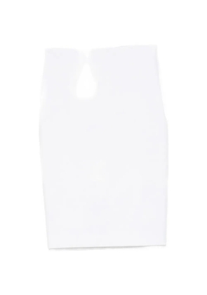 Elisabetta Franchi logo-plaque pencil midi skirt - White