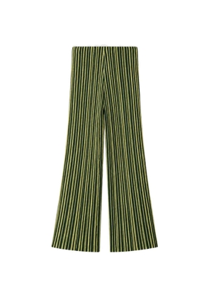 RETORI striped pleated-rib trousers - Green