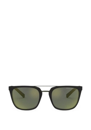 Armani Exchange square-frame double-bridge sunglasses - Black