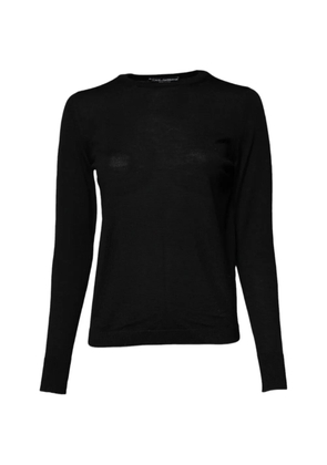 Dolce & Gabbana fine-knit round-neck sweater - Black