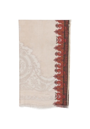 Pierre-Louis Mascia paisley-print fringed scarf - Neutrals