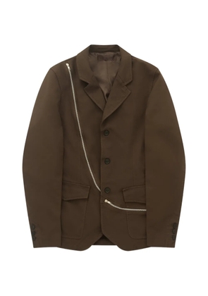 Comme Des Garçons Shirt zip-detail twill jacket - Brown