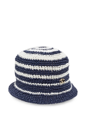 Valentino Garavani Pre-Owned striped bucket hat - Blue