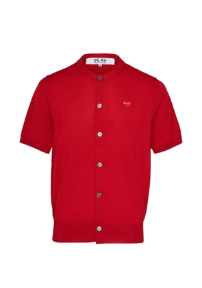 Comme Des Garçons Play Heart-patch short-sleeve cardigan - Red