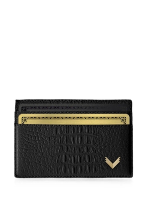 VELANTE alligator-effect wallet - Black