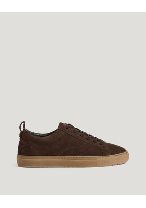 Belstaff Men's Fleming Trainer Suede Burnt Oak Size 6