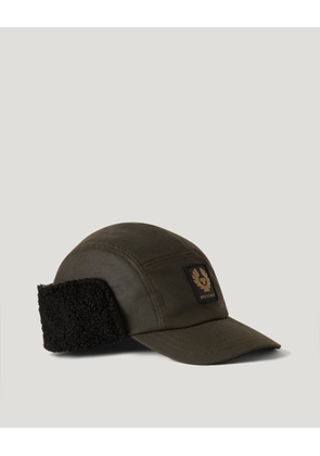 Belstaff Unisex Moorby Cap Waxed Cotton Faded Olive Size One