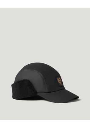 Belstaff Unisex Moorby Cap Waxed Cotton Black Size One