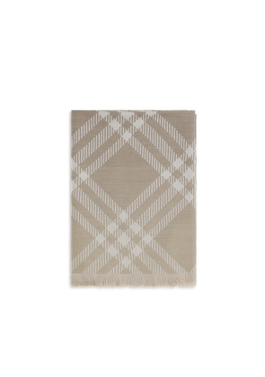 Burberry Beige Wool Oves Aries Scarf