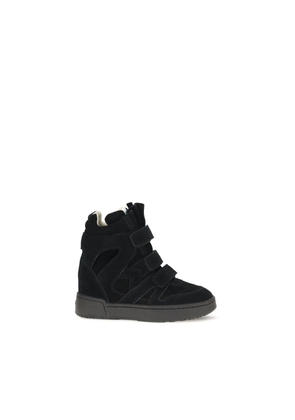 Isabel Marant Black Calf Leather Bos Taurus Sneakers - EU36/US6